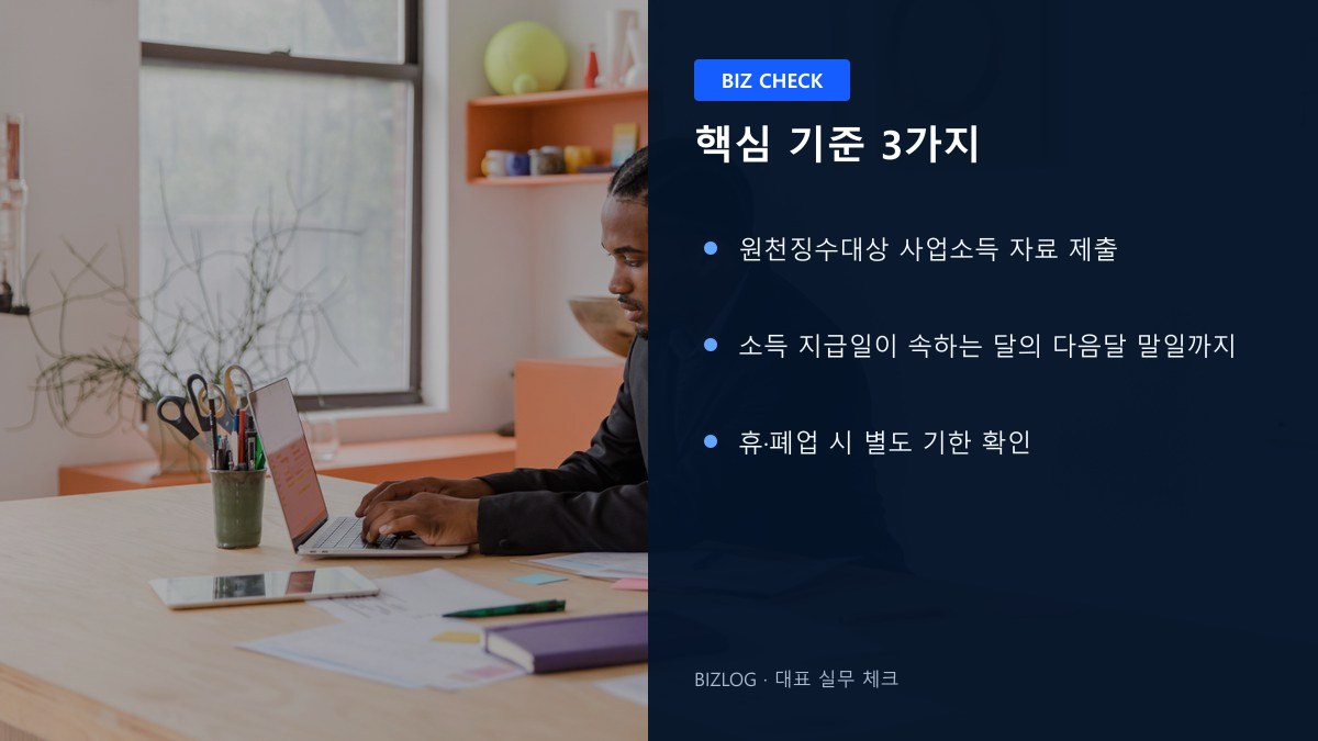 간이지급명세서 2026 핵심 기준 3가지 정보 이미지