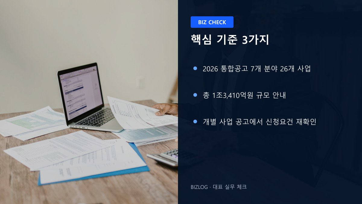 소상공인 지원사업 2026 핵심 기준 3가지 정보 이미지